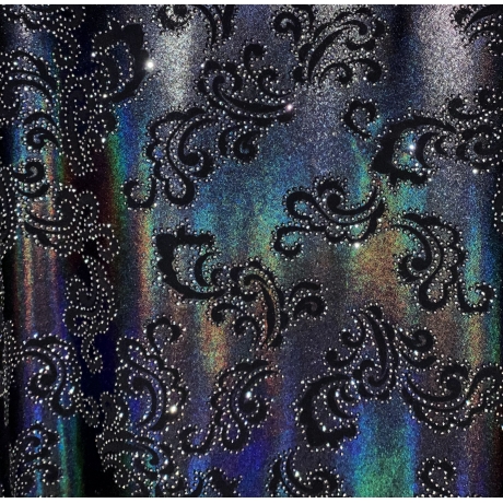 Lycra MISTIQUE BLACK DESIGN (holo, shine)